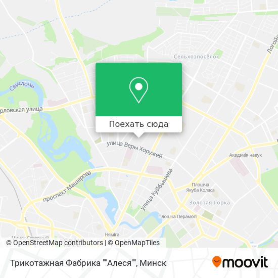 Карта Трикотажная Фабрика ""Алеся""
