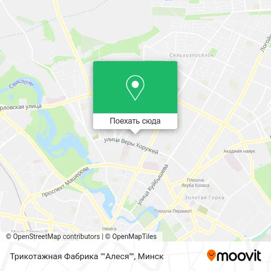 Карта Трикотажная Фабрика ""Алеся""