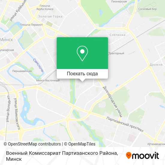 Карта Военный Комиссариат Партизанского Района
