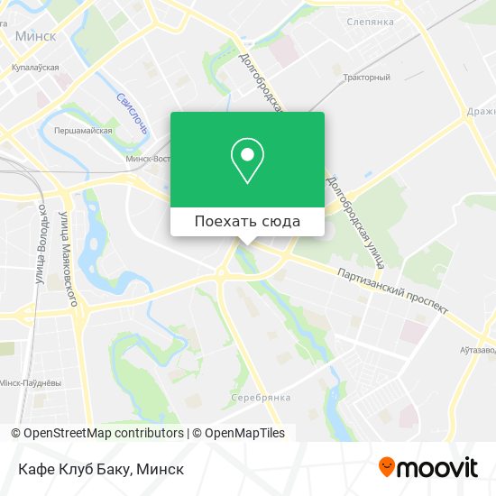 Карта Кафе Клуб Баку