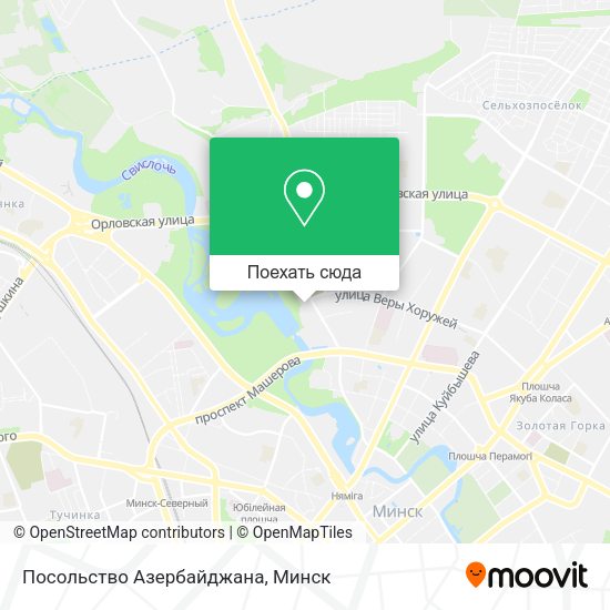 Карта Посольство Азербайджана