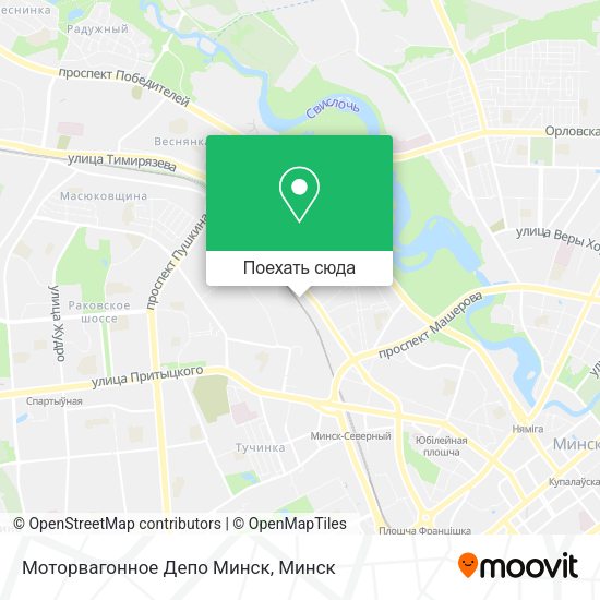 Карта Моторвагонное Депо Минск