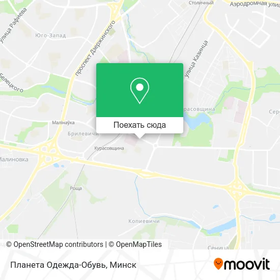 Карта Планета Одежда-Обувь