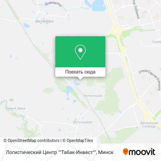 Карта Логистический Центр ""Табак-Инвест""