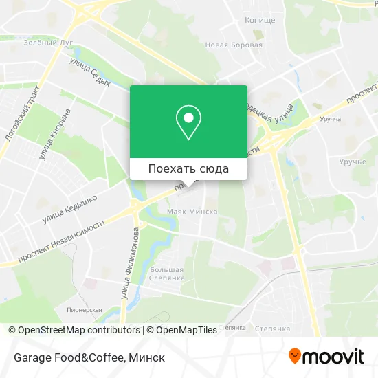 Карта Garage Food&Coffee