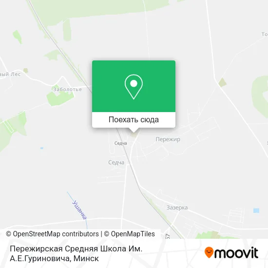 Карта Пережирская Средняя Школа Им. А.Е.Гуриновича