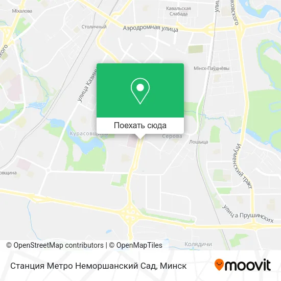 Карта Станция Метро Неморшанский Сад