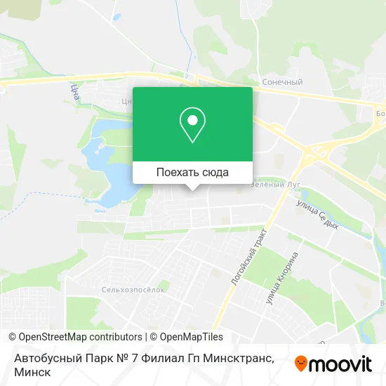 Карта Автобусный Парк № 7 Филиал Гп Минсктранс
