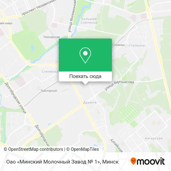 Карта Оао «Минский Молочный Завод № 1»