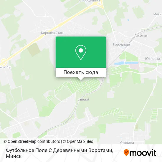 Карта Футбольное Поле С Деревянными Воротами