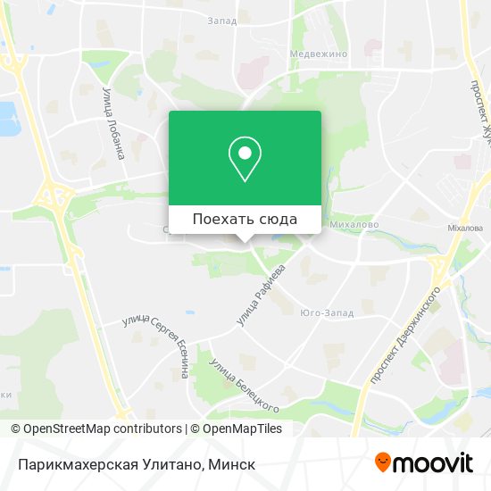 Карта Парикмахерская Улитано