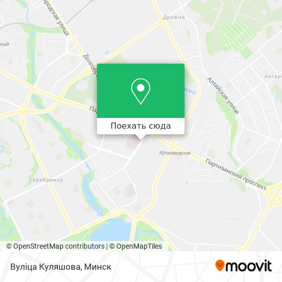 Карта Вуліца Куляшова