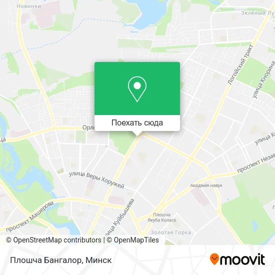 Карта Плошча Бангалор