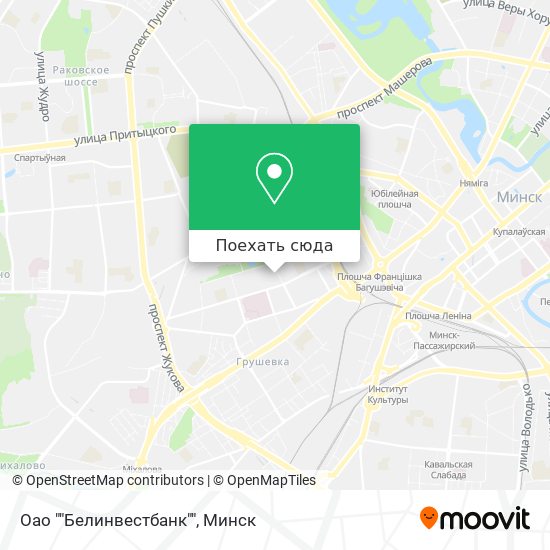 Карта Оао ""Белинвестбанк""