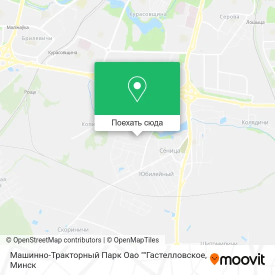 Карта Машинно-Тракторный Парк Оао ""Гастелловское