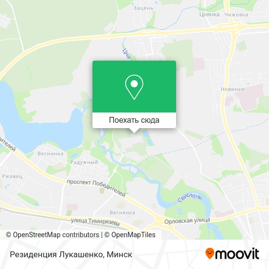 Карта Резиденция Лукашенко