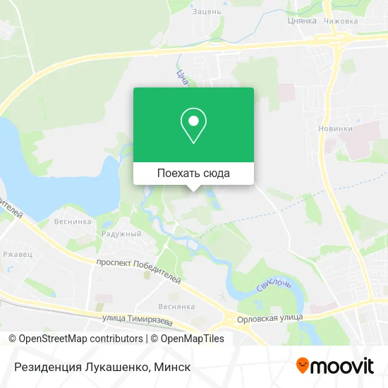Карта Резиденция Лукашенко