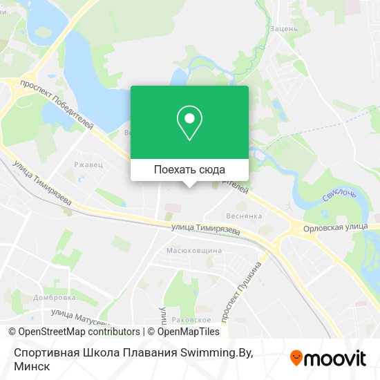 Карта Спортивная Школа Плавания Swimming.By