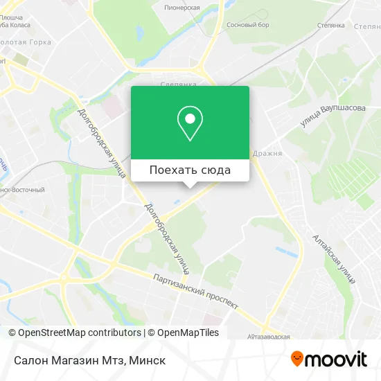 Карта Салон Магазин Мтз