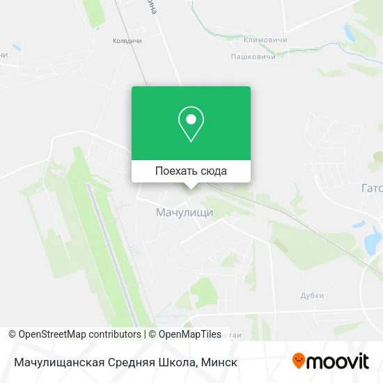 Карта Мачулищанская Средняя Школа