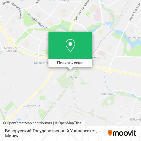 Карта Белорусский Государственный Университет