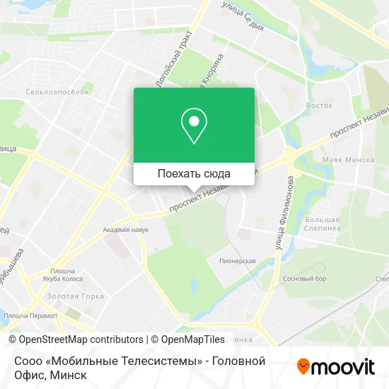 Карта Сооо «Мобильные Телесистемы» - Головной Офис