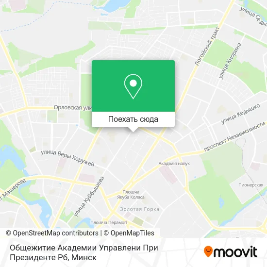 Карта Общежитие Академии Управлени При Президенте Рб