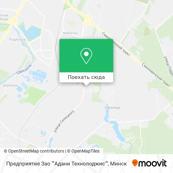 Карта Предприятие Зао ""Адани Технолоджис""