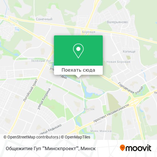 Карта Общежитие Гуп ""Минскпроект""