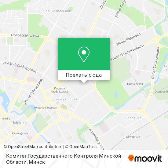 Карта Комитет Государственного Контроля Минской Области