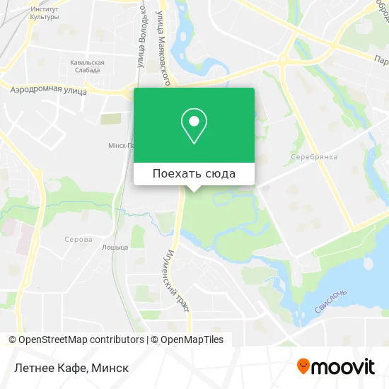 Карта Летнее Кафе