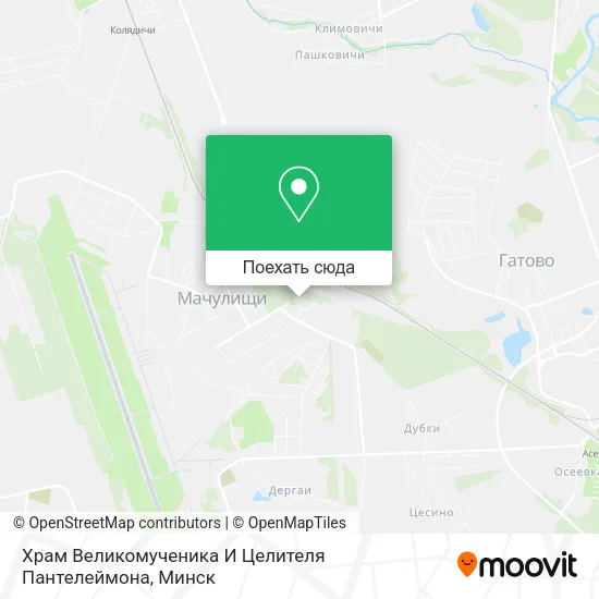 Карта Храм Великомученика И Целителя Пантелеймона