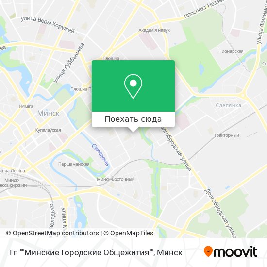 Карта Гп ""Минские Городские Общежития""