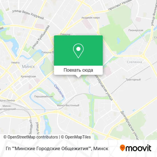 Карта Гп ""Минские Городские Общежития""