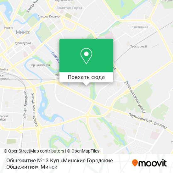 Карта Общежитие №13 Куп «Минские Городские Общежития»