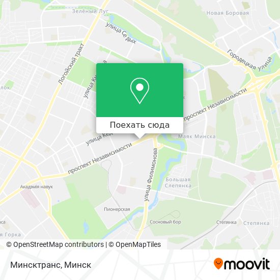 Карта Минсктранс
