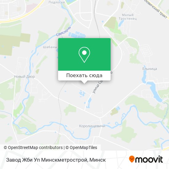 Карта Завод Жби Уп Минскметрострой