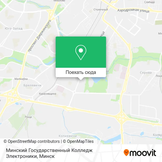 Карта Минский Государственный Колледж Электроники