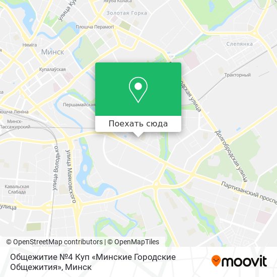 Карта Общежитие №4 Куп «Минские Городские Общежития»