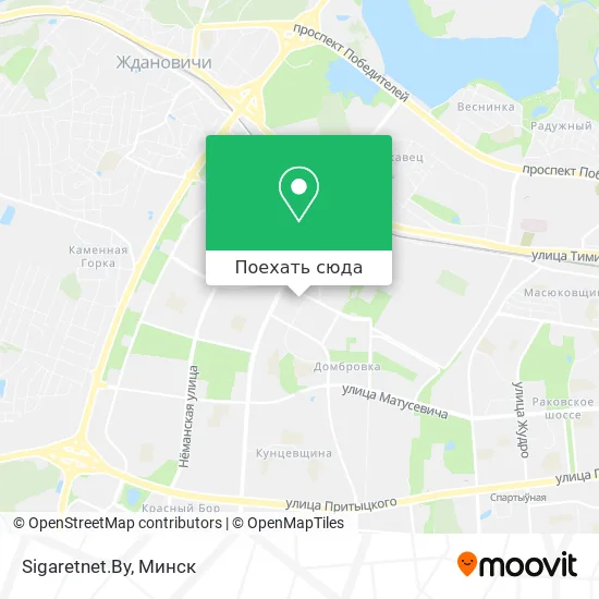 Карта Sigaretnet.By