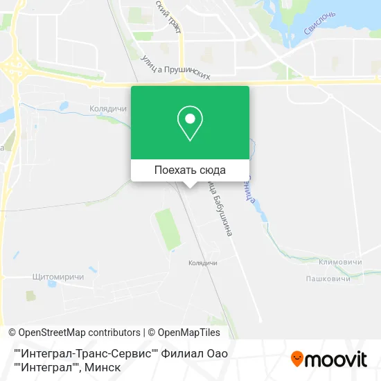 Карта ""Интеграл-Транс-Сервис"" Филиал Оао ""Интеграл""