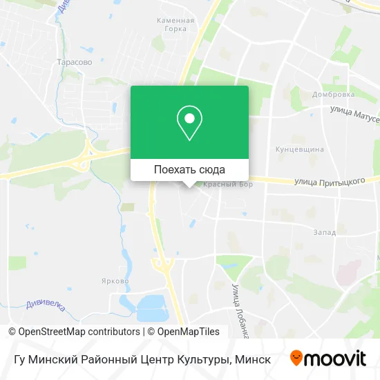 Карта Гу Минский Районный Центр Культуры
