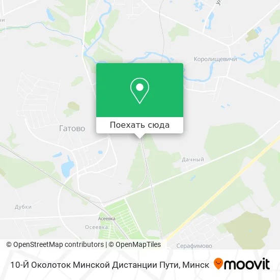 Карта 10-Й Околоток Минской Дистанции Пути