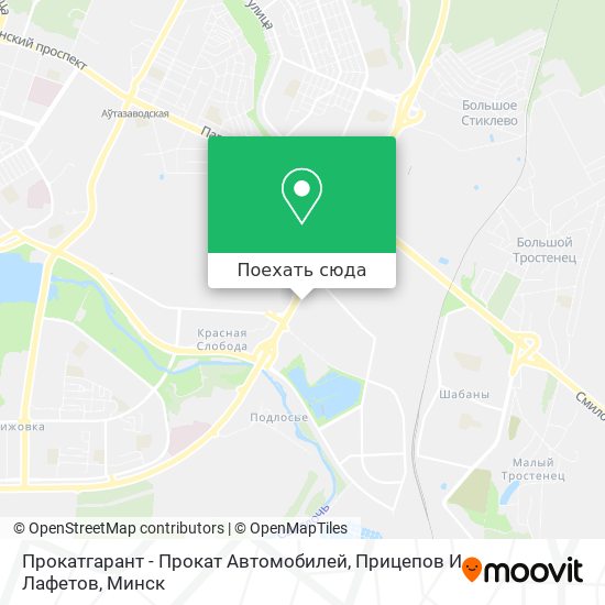 Карта Прокатгарант - Прокат Автомобилей, Прицепов И Лафетов