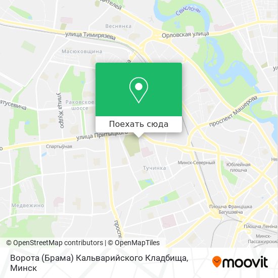 Карта Ворота (Брама) Кальварийского Кладбища