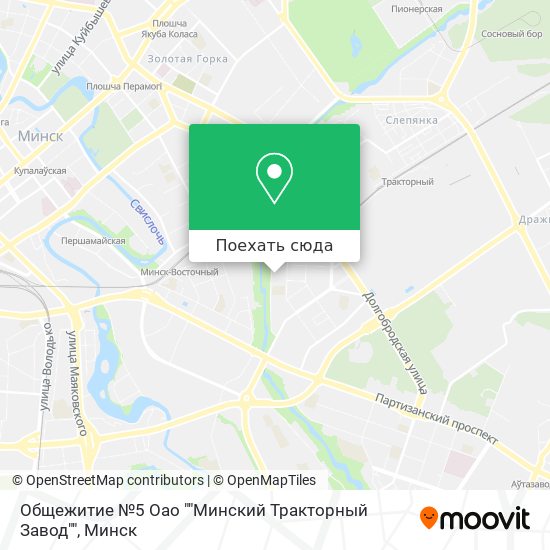 Карта Общежитие №5 Оао ""Минский Тракторный Завод""