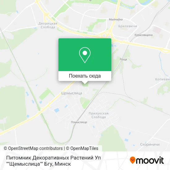 Карта Питомник Декоративных Растений Уп ""Щемыслица"" Бгу