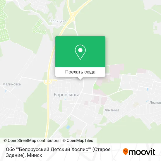Карта Обо ""Белорусский Детский Хоспис"" (Старое Здание)
