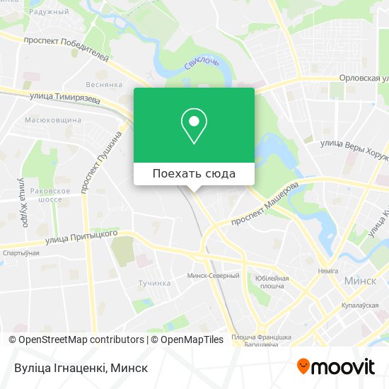 Карта Вуліца Ігнаценкі