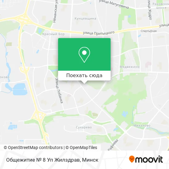 Карта Общежитие № 8 Уп Жилздрав